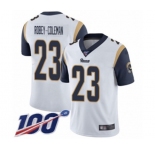 Men's Los Angeles Rams #23 Nickell Robey-Coleman White Vapor Untouchable Limited Player 100th Season Football Jersey