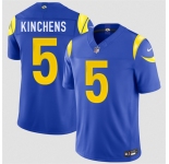 Men's Los Angeles Rams #5 Kamren Kinchens Royal 2026 F.U.S.E. Vapor Limited Football Stitched Jersey