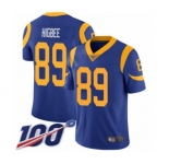 Men's Los Angeles Rams #89 Tyler Higbee Royal Blue Alternate Vapor Untouchable Limited Player 100th Season Football Jersey