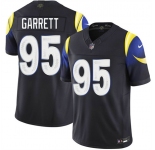 Men's Los Angeles Rams #95 Myles Garrett Black 2025 F.U.S.E. “Rivalries†Vapor Limited Football Stitched Jersey