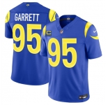 Men's Los Angeles Rams #95 Myles Garrett Royal 2026 F.U.S.E. 4-Star C Patch Vapor Limited Football Stitched Jersey