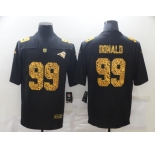 Men's Los Angeles Rams #99 Aaron Donald 2020 Black Leopard Print Fashion Limited Football Stitched Jersey