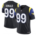 Men's Los Angeles Rams #99 Aaron Donald Black 2025 F.U.S.E. “Rivalries†Vapor Limited Football Stitched Jersey