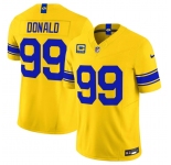 Men's Los Angeles Rams #99 Aaron Donald Yellow 2026 F.U.S.E. With 4- Star C Patch Vapor Limited Football Stitched Jersey