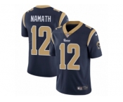 Men's Nike Los Angeles Rams #12 Joe Namath Vapor Untouchable Limited Navy Blue Team Color NFL Jersey