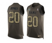 Men's Nike Los Angeles Rams #20 Lamarcus Joyner Limited Green Salute to Service Tank Top NFL Jersey