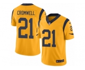 Men's Nike Los Angeles Rams #21 Nolan Cromwell Limited Gold Rush NFL Jersey