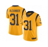 Men's Nike Los Angeles Rams #31 Mo Alexander Limited Gold Rush NFL Jersey