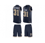 Men's Nike Los Angeles Rams #31 Mo Alexander Limited Navy Blue Tank Top Suit NFL Jersey