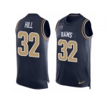 Men's Nike Los Angeles Rams #32 Troy Hill Limited Navy Blue Player Name & Number Tank Top NFL Jersey