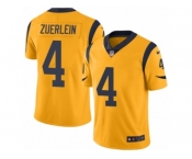 Men's Nike Los Angeles Rams #4 Greg Zuerlein Limited Gold Rush NFL Jersey