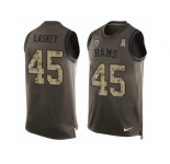 Men's Nike Los Angeles Rams #45 Zach Laskey Limited Green Salute to Service Tank Top NFL Jersey