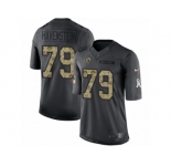 Men's Nike Los Angeles Rams #79 Rob Havenstein Limited Black 2016 Salute to Service NFL Jersey