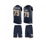 Men's Nike Los Angeles Rams #79 Rob Havenstein Limited Navy Blue Tank Top Suit NFL Jersey