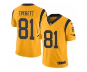 Men's Nike Los Angeles Rams #81 Gerald Everett Limited Gold Rush NFL Jersey