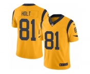 Men's Nike Los Angeles Rams #81 Torry Holt Limited Gold Rush NFL Jersey