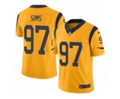 Men's Nike Los Angeles Rams #97 Eugene Sims Limited Gold Rush NFL Jersey