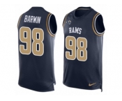 Men's Nike Los Angeles Rams #98 Connor Barwin Limited Navy Blue Player Name & Number Tank Top NFL Jersey