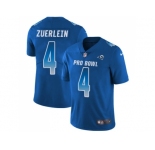 Nike Los Angeles Rams #4 Greg Zuerlein Royal Men Stitched NFL Limited NFC 2018 Pro Bowl Jersey