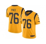 Nike Los Angeles Rams #76 Orlando Pace Gold Men's Stitched NFL Limited Rush Jersey