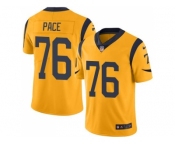 Nike Los Angeles Rams #76 Orlando Pace Gold Men's Stitched NFL Limited Rush Jersey