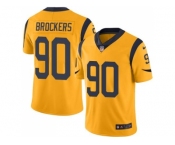 Nike Los Angeles Rams #90 Michael Brockers Gold Men's Stitched NFL Limited Rush Jersey