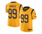 Nike Los Angeles Rams #99 Aaron Donald Gold Men's Stitched NFL Limited Rush Jersey