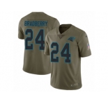 Men Nike Carolina Panthers #24 James Bradberry Limited Olive 2017 Salute to Service NFL Jersey