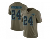 Men Nike Carolina Panthers #24 James Bradberry Limited Olive 2017 Salute to Service NFL Jersey