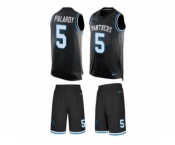 Men Nike Carolina Panthers #5 Michael Palardy Limited Black Tank Top Suit NFL Jersey