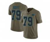 Men Nike Carolina Panthers #79 Chris Scott Limited Olive 2017 Salute to Service NFL Jersey