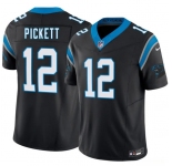 Men's Carolina Panthers #12 Kenny Pickett Black 2026 F.U.S.E. Vapor Limited Football Stitched Jersey