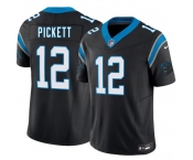 Men's Carolina Panthers #12 Kenny Pickett Black 2026 F.U.S.E. Vapor Limited Football Stitched Jersey
