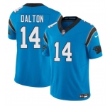 Men's Carolina Panthers #14 Andy Dalton Blue 2024 F.U.S.E. Vapor Limited Stitched Football Jersey