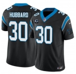 Men's Carolina Panthers #30 Chuba Hubbard Black 2026 F.U.S.E. 1-Star C Patch Vapor Limited Football Stitched Jersey