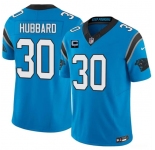 Men's Carolina Panthers #30 Chuba Hubbard Blue 2026 F.U.S.E. 1-Star C Patch Vapor Limited Football Stitched Jersey