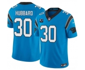 Men's Carolina Panthers #30 Chuba Hubbard Blue 2026 F.U.S.E. 1-Star C Patch Vapor Limited Football Stitched Jersey