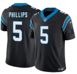 Men's Carolina Panthers #5 Jaelan Phillips Black 2025 F.U.S.E. Vapor Limited Stitched Football Jersey