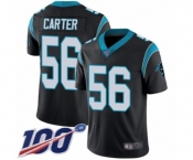 Men's Carolina Panthers #56 Jermaine Carter Black Team Color Vapor Untouchable Limited Player 100th Season Football Jersey