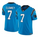 Men's Carolina Panthers #7 Jadeveon Clowney Blue 2024 F.U.S.E. Vapor Limited Football Stitched Jersey