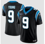 Men's Carolina Panthers #9 Bryce Young Black 2026 F.U.S.E. 4-Star C Patch Vapor Limited Football Stitched Jersey