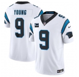 Men's Carolina Panthers #9 Bryce Young White 2026 F.U.S.E. 4-Star C Patch Vapor Limited Football Stitched Jersey