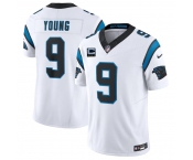 Men's Carolina Panthers #9 Bryce Young White 2026 F.U.S.E. 4-Star C Patch Vapor Limited Football Stitched Jersey