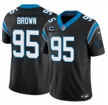 Men's Carolina Panthers #95 Derrick Brown Black 2026 F.U.S.E. 3-Star C Patch Vapor Limited Football Stitched Jersey