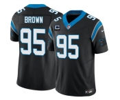 Men's Carolina Panthers #95 Derrick Brown Black 2026 F.U.S.E. 3-Star C Patch Vapor Limited Football Stitched Jersey