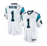 Men's Nike Carolina Panthers #1 Cam Newton Limited White NFL Jersey