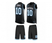 Men's Nike Carolina Panthers #10 Curtis Samuel Limited Black Tank Top Suit NFL Jersey