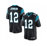 Men's Nike Carolina Panthers #12 Charles Johnson Limited Black Team Color NFL Jersey