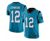 Men's Nike Carolina Panthers #12 Charles Johnson Limited Blue Rush NFL Jersey