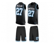 Men's Nike Carolina Panthers #27 Robert McClain Limited Black Tank Top Suit NFL Jersey
